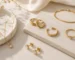 anti tarnish jewelry 18k gold plated waterproof sweatproof minimal luxury everyday jewelry by Her Treasure Shivani Khanna