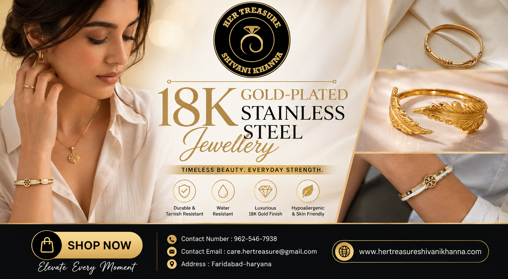 18K Gold-Plated Stainless Steel Jewellery
