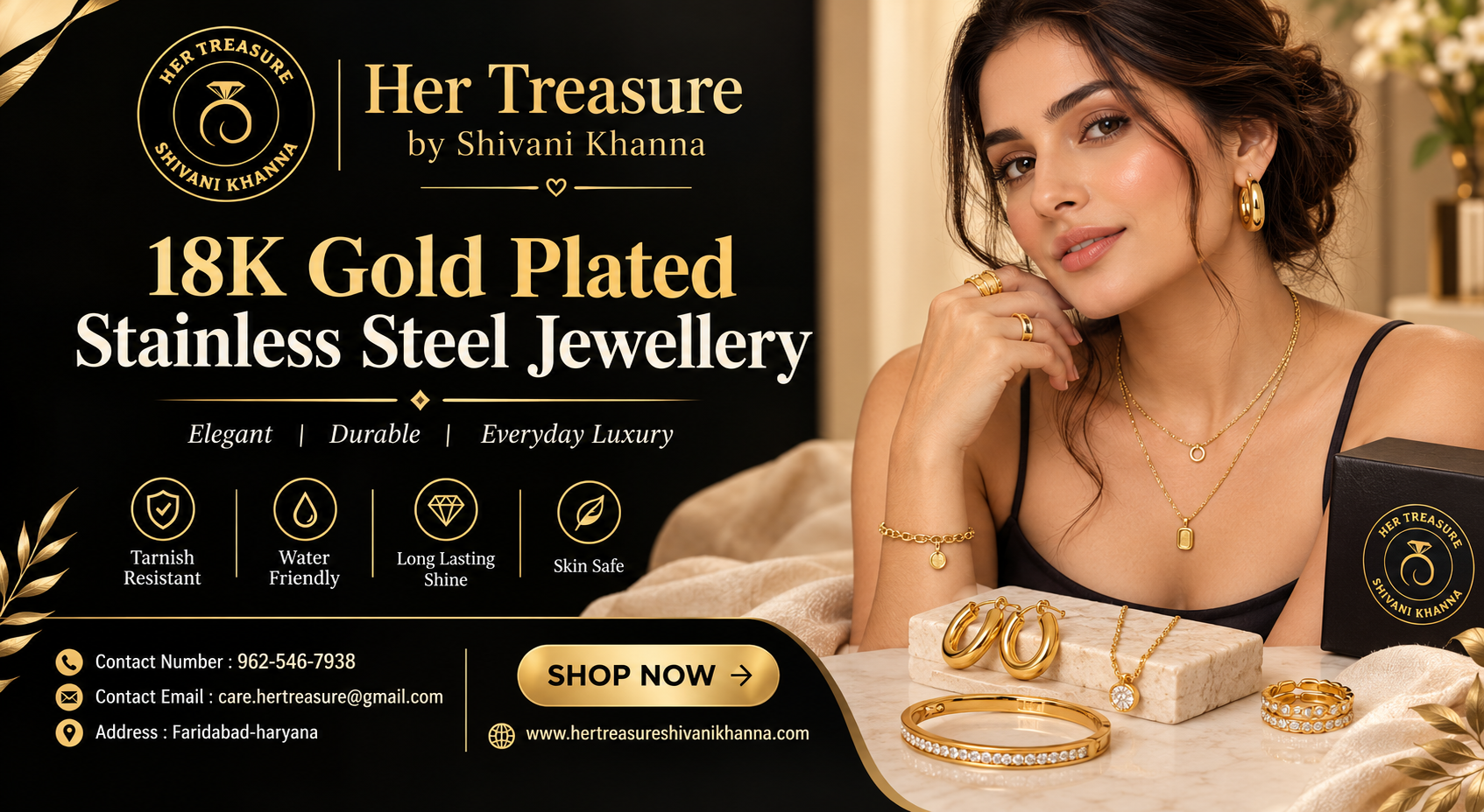 18K Gold Plated Stainless Steel Jewellery
